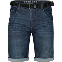 DENIMFY Jeans Shorts Herren mit Gürtel Stretch Kurz Regular Fit DFBo von DENIMFY