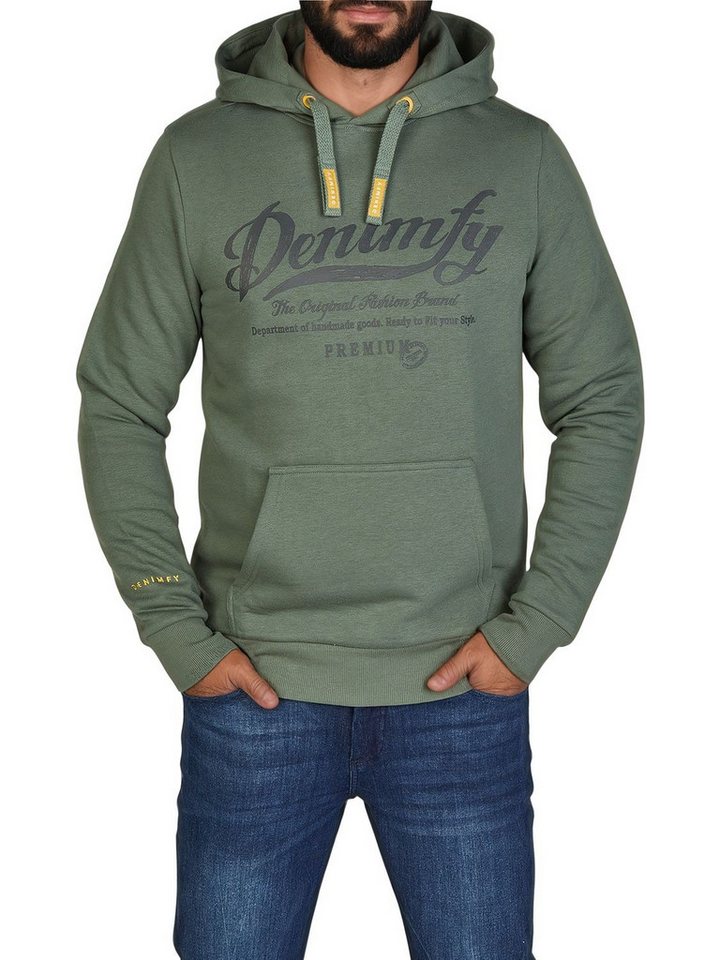 DENIMFY Kapuzenpullover Herren Hoodie DFArno Regular Fit Longsleeve Sweatshirt mit Kängurutasche von DENIMFY