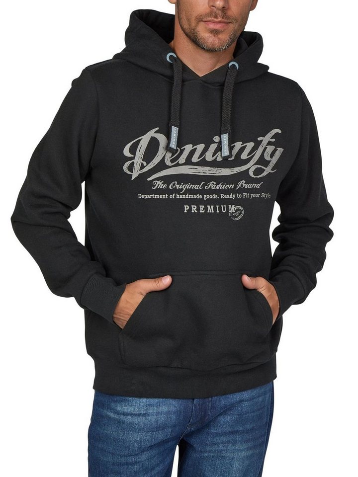 DENIMFY Kapuzenpullover Herren Hoodie DFArno Regular Fit Longsleeve Sweatshirt mit Kängurutasche von DENIMFY