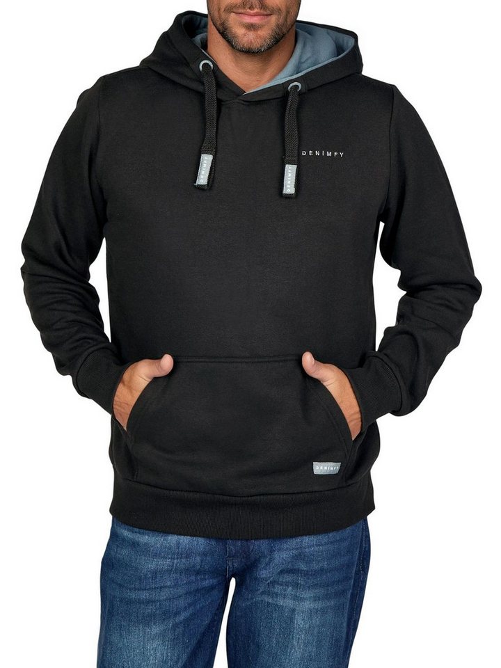 DENIMFY Kapuzenpullover Herren Hoodie DFBenno Regular Fit Longsleeve Sweatshirt mit Kängurutasche von DENIMFY