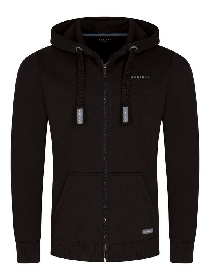DENIMFY Kapuzensweatjacke Herren Sweatjacke DFLeo Regular Fit Hoodie mit Kängurutasche von DENIMFY