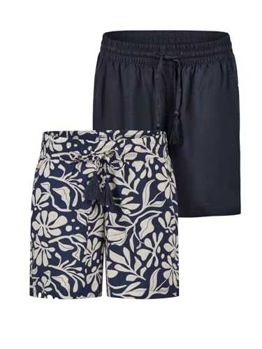 DENIMFY Kurze Hose Damen Sommer leichte Shorts mit Gummizug Regular Fit DFLia 2er Pack Set Weite Bermuda 100% Viskose, Größe:XXL, Farben:Farbmix 8 DENIMFY Kurze Hose Damen Sommer leichte Shorts mit Gummizug Regular Fit DFLia 2er Pack Set Weite Bermuda 100% Viskose, Größe:XXL, Farben:Farbmix 8 von DENIMFY
