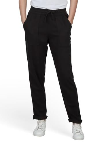 DENIMFY Leinenhose Damen Sommer lang Sommerhose leicht Strandhose Regular Fit DFLinda Freizeithose Gummizug Einfarbig Schwarz S, Größe:S, Farben:Black DENIMFY Leinenhose Damen Sommer lang Sommerhose leicht Strandhose Regular Fit DFLinda Freizeithose Gummizug Einfarbig Schwarz S, Größe:S, Farben:Black von DENIMFY
