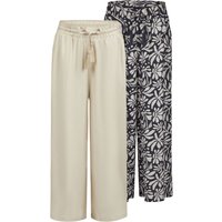 DENIMFY Palazzo Hose Damen Sommer 3/4 Loose Fit DFKate 2er Pack von DENIMFY