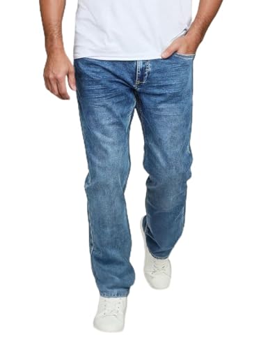 DENIMFY Sweat Jeans Herren Stretch Straight Fit DFAlvin Jeansoptik Jeanshose Sweathose Hose Denim, Größe:33, Farben:Dark Blue Denim (D11) von DENIMFY