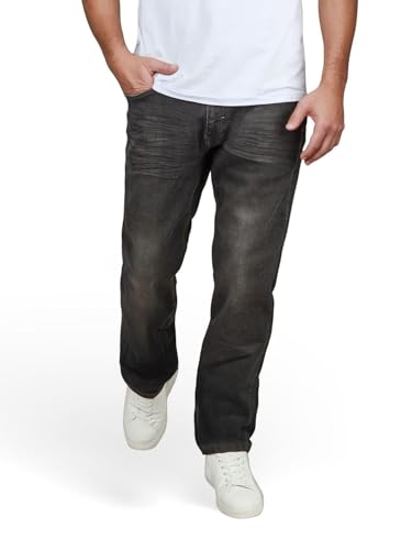 DENIMFY Sweat Jeans Herren Stretch Straight Fit DFAlvin Jeansoptik Jeanshose Sweathose Hose Denim, Größe:38, Farben:Black Denim (B22) von DENIMFY