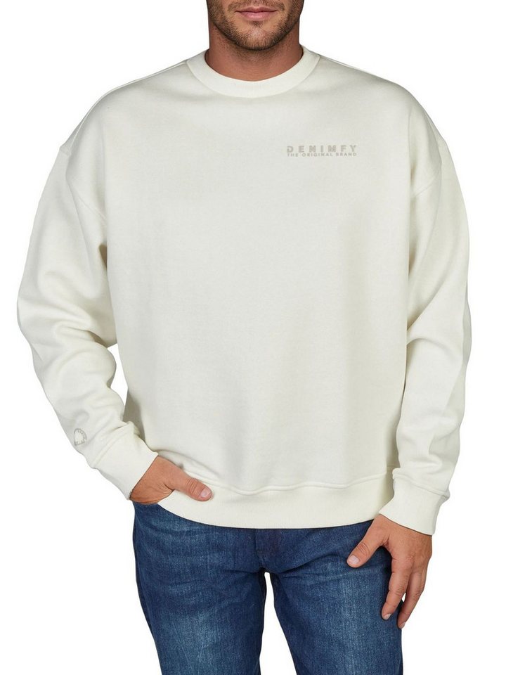DENIMFY Sweatshirt Herren Rundhals Pullover RIVKeno Oversized Fit Streetwear Sweatshirt mir Kängurutasche von DENIMFY