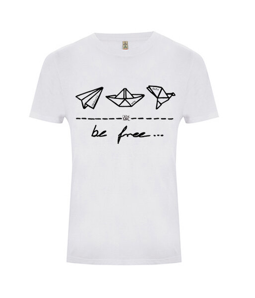DENK.MAL Clothing be free – Unisex Shirt “dove white” von DENK.MAL Clothing