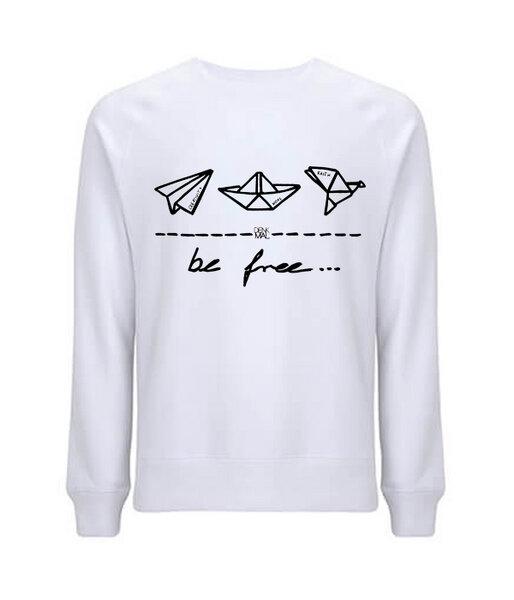 DENK.MAL Clothing be free – Unisex Sweatshirt "dove white” von DENK.MAL Clothing