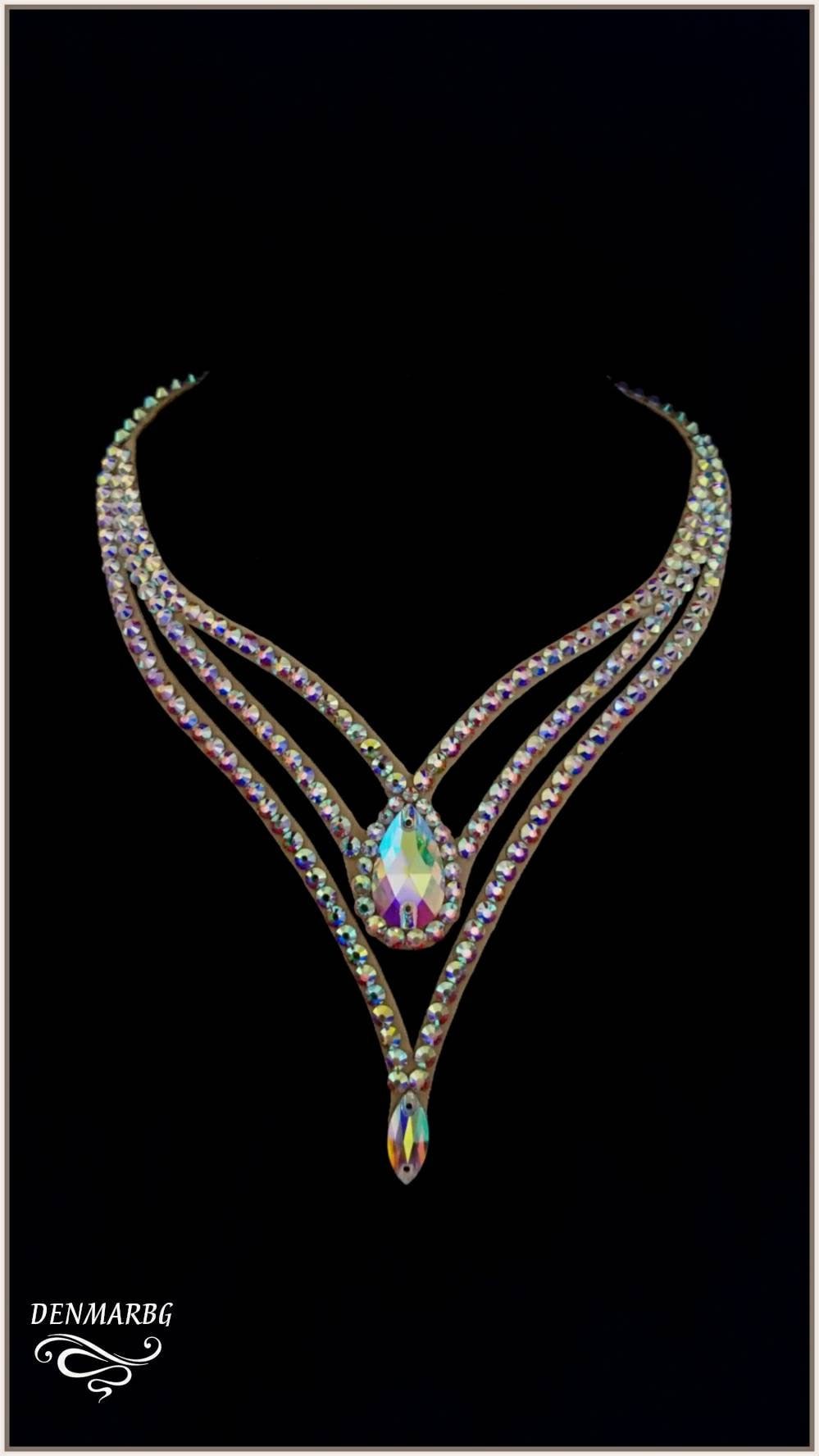 Halskette, Gesellschaftsschmuck, Gesellschaftstanz Schmuck, Latein Tanz, Kostümzubehör, Strass von DENMARBG