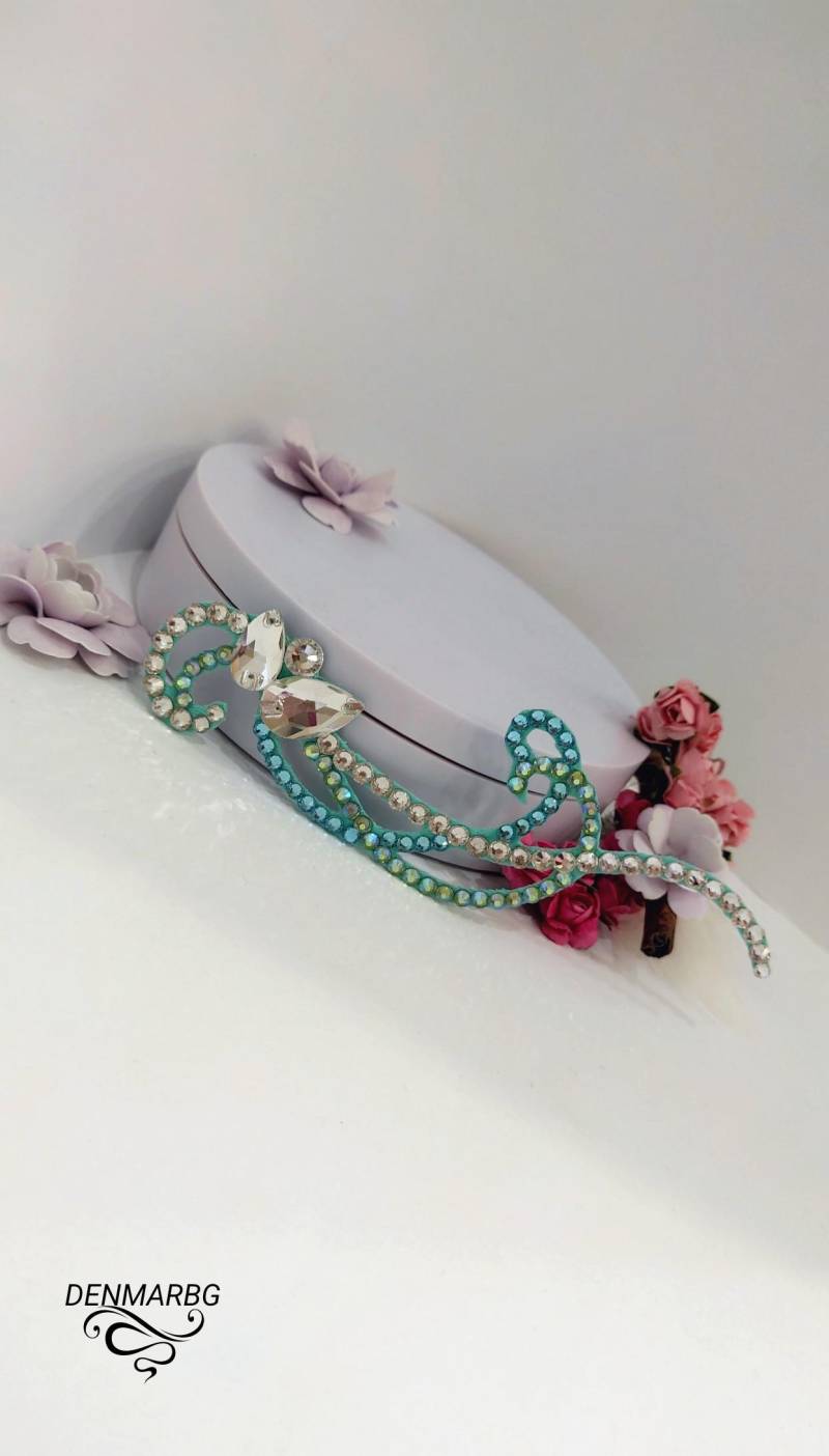 strass Gesellschaftstanz Haarteil Ab Kristall Modeschmuck von DENMARBG