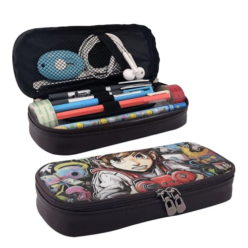 DENMER Zen Stone Leder-Etui mit Klappdeckel (horizontaler Stil), Videospiel Jungen, Einheitsgröße, Make-up-Tasche von DENMER