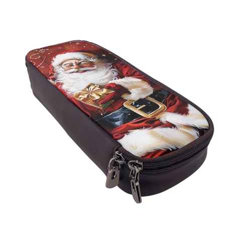 Federmäppchen aus Leder mit Totenkopf-Motiv, multifunktionaler Organizer für Schule, Büro und Reisen, Weihnachtsgeschenk, Einheitsgröße, Schulranzen von DENMER