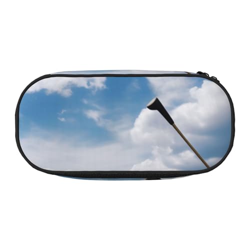 Federmäppchen mit 6 bedruckten Oxford-Stoff-Federmäppchen mit geräumigem Design für Schule, Büro, Reisen – Mehrzweck-Schreibwaren und Make-up-Tasche, Golfplatz, Einheitsgröße, Schulranzen von DENMER