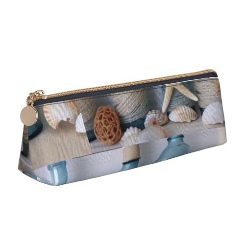 Federmäppchen mit Camouflage-Druck, niedlicher Schreibwaren-Organizer, PVC-Leder, dreieckig, Make-up-Tasche, Stiftebeutel, Flaschenmuschel, Einheitsgröße, Schulranzen von DENMER