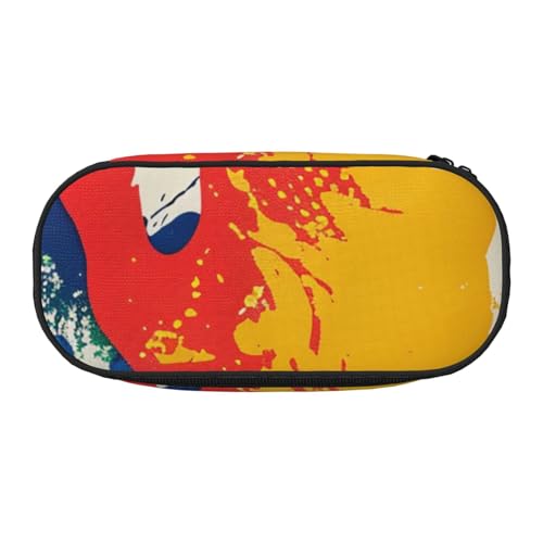 Federmäppchen mit Halloween-Totenkopf-Motiv, Oxford-Stoff, geräumiges Design für Schule, Büro, Reisen, Mehrzweck-Schreibwaren und Make-up-Tasche, Handdruck, Einheitsgröße, Schulranzen von DENMER