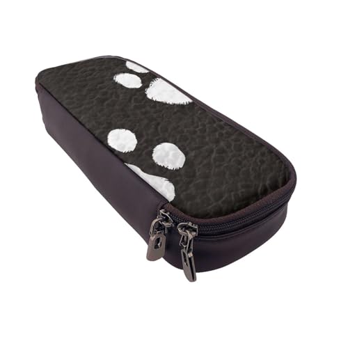 Federmäppchen mit Schaf- und Lämmer-Motiv, bedrucktes Leder, multifunktionaler Organizer für Schule, Büro und Reisen, Pfotenabdruck, Einheitsgröße, Schulranzen von DENMER