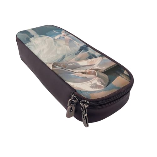 Federmäppchen mit Vogelnest, bedrucktes Leder, multifunktionaler Organizer für Schule, Büro und Reisen, Ballettschuh, Einheitsgröße, Schulranzen von DENMER