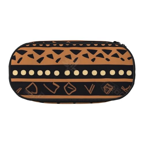 Federmäppchen mit amerikanischer Flagge und Sternen und Streifen, bedrucktes Oxford-Gewebe mit geräumigem Design für Schule, Büro, Reisen – Mehrzweck-Schreibwaren und Make-up-Tasche, Afrikanischer von DENMER