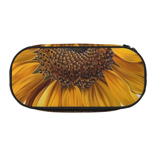 Federmäppchen mit gelbem Sonnenblumen-Motiv, Oxford-Stoff, geräumiges Design, für Schule, Büro, Reisen, Mehrzweck-Schreibwaren und Make-up-Tasche, Sonnenblumen, Einheitsgröße, Schulranzen von DENMER