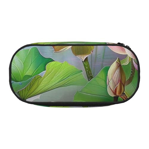 Federmäppchen mit gelbem Sonnenblumen-Motiv, Oxford-Stoff, geräumiges Design, für Schule, Büro, Reisen, Mehrzweck-Schreibwaren und Make-up-Tasche, Spirit of the Lotus, Einheitsgröße, Schulranzen von DENMER