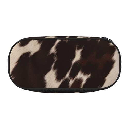 Federmäppchen mit kanadischer Flagge, bedrucktes Oxford-Gewebe, geräumiges Design für Schule, Büro, Reisen – Mehrzweck-Schreibwaren und Make-up-Tasche, Braunes Rindsleder, Einheitsgröße, Schulranzen von DENMER