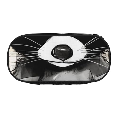 Federmäppchen mit niedlichem Eichhörnchen-Motiv, bedrucktes Oxford-Gewebe, geräumiges Design für Schule, Büro, Reisen – Mehrzweck-Schreibwaren und Make-up-Tasche, Süßer Waschbär 2, Einheitsgröße von DENMER