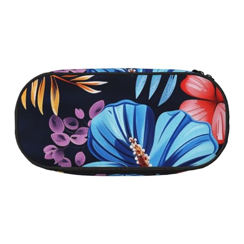 Flying Dove Federmäppchen aus Oxford-Stoff, mit geräumigem Design für Schule, Büro, Reisen – Mehrzweck-Schreibwaren und Make-up-Tasche, Blumenblau, Einheitsgröße, Schulranzen von DENMER