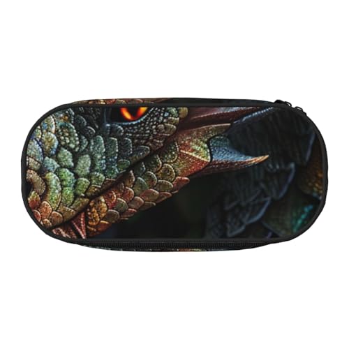 Flying Dove Federmäppchen aus Oxford-Stoff, mit geräumigem Design für Schule, Büro, Reisen – Mehrzweck-Schreibwaren und Make-up-Tasche, Drachenwaage., Einheitsgröße, Schulranzen von DENMER