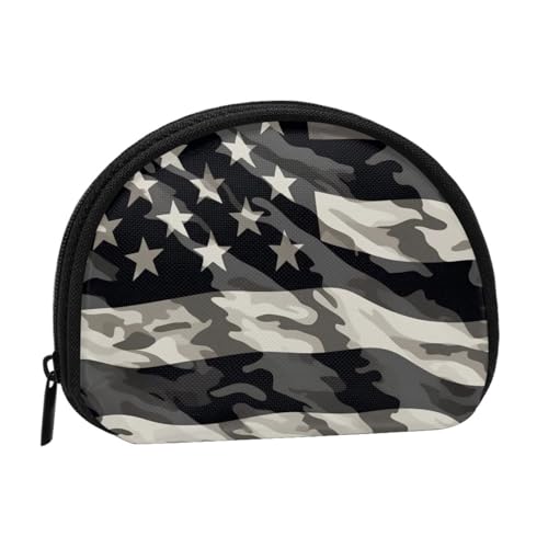 Robuste Aufbewahrungstasche für Zigarren und Whisky-Hülle, Mini-Geldbörse aus Polyester für Ihre täglichen Utensilien, Camouflage Amerikanische Flagge, Einheitsgröße von DENMER