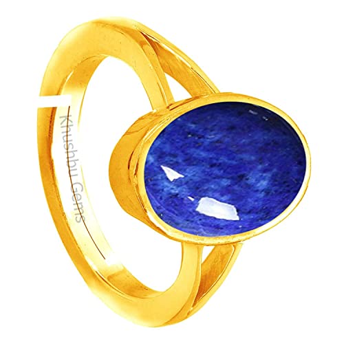 5,25 Ratti 4,50 Karat Lapislazuli Ring Natürlicher Lapiz-Ring Original Labor Zertifiziert Blauer Lapis Unbeheizter unbehandelter Edelstein Verstellbarer Ring-B0BMYSLB-1D von DENMOUS