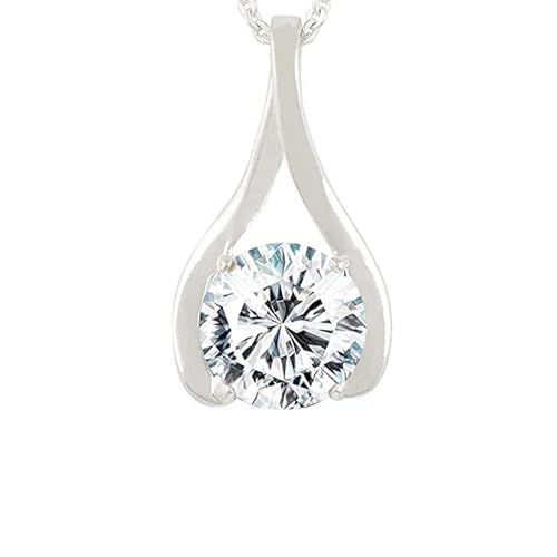 8,00 Ratti 7,70 Karat natürlicher runder Zirkon, Jerkin, klarer Kristall, Edelstein, unbeheizt und unbehandelt, für Damen und Herren - B0BSTY8211 von DENMOUS