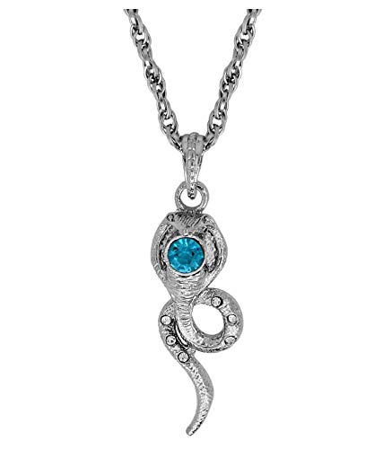 DENMOUS ® Messing versilbert Mahadev/Mahakaal/Shiv Sheshnag/Sheshnaag/Nag Panch Schlangen-Idol mit blauem amerikanischem Diamant/blauem Nagmani/kubischem Zirkonia-B08ZXT77DNM von DENMOUS