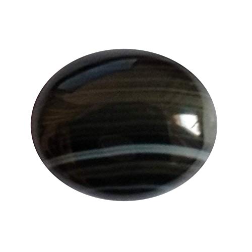 DENMOUS 14,25 Karat natürlicher schwarzer Sulemani-Hakik-Labor-Zertifikat Edelstein für Damen und Herren - B0C2D9PQDMS von DENMOUS