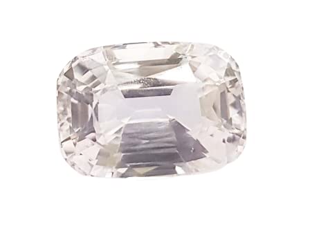 DENMOUS 4.25 Ratti Attraktiver natürlicher weißer Topas Subsitude aus weißem Saphir Pukhraj Original zertifizierter Stein für Damen und Herren - B0BXJ1TXDN von DENMOUS