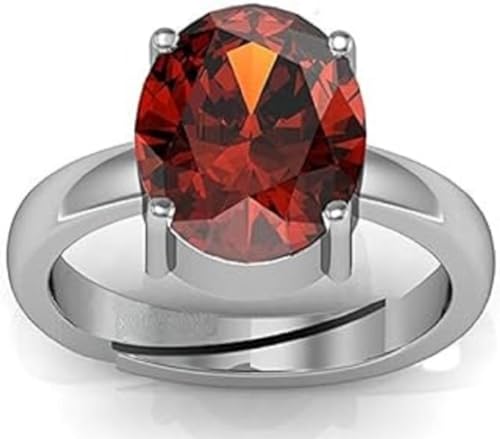 DENMOUS 6,00 Karat 7,25 Ratti Natural Gomed Hessonitepanchdhatu Ring Gut plattiert Naturstein Edelstein Verstellbarer Ring - B0CXM75RDN von DENMOUS