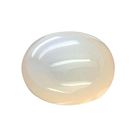 DENMOUS 6,25 Ratti / 5,70 Karat Premium-Mondstein, natürliche ovale Form, Cabochon-Mondstein, loser Edelstein mit Labor-zertifiziert, für Damen und Herren S-B0CRB73QDN von DENMOUS