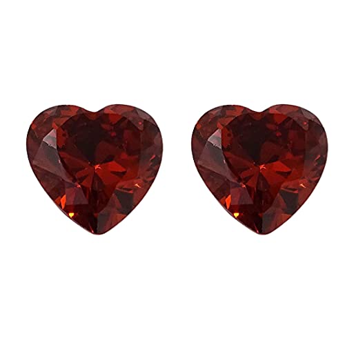 DENMOUS 7,00 Karat/2 Stück rote Herzform Qualität Brillantschliff Amerikanischer Zirkon/CZ Schmuckherstellung Ohrring/Ringe ~ Größe 7 mm-B09HQZMM-DNM DENMOUS 7,00 Karat/2 Stück rote Herzform Qualität Brillantschliff Amerikanischer Zirkon/CZ Schmuckherstellung Ohrring/Ringe ~ Größe 7 mm-B09HQZMM-DNM von DENMOUS