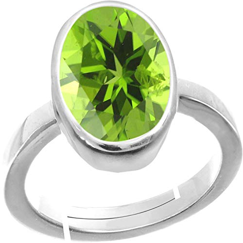 DENMOUS 7,25 Ratti 6,43 Karat A+ Qualität Peridot Edelstein Ring für Damen und Herren S-B0BS6M6K-1D von DENMOUS
