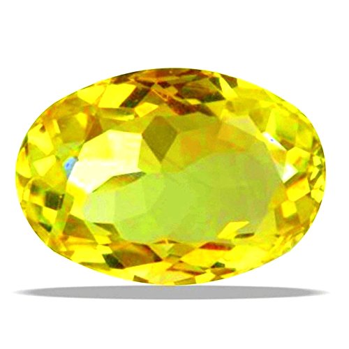 DENMOUS 7,25 Ratti zertifizierter gelber Topas natürlicher Edelstein - B071FCF7GG von DENMOUS