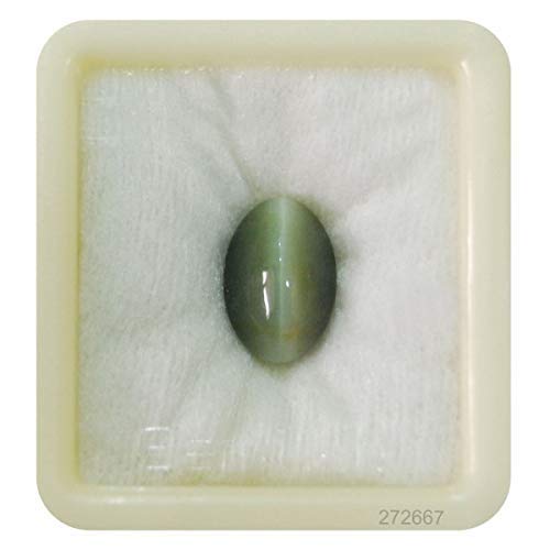 DENMOUS 8,5 Karat natürliches Labor-zertifiziertes natürliches Katzenauge für Mann und Frau - B08GCXHMGG von DENMOUS