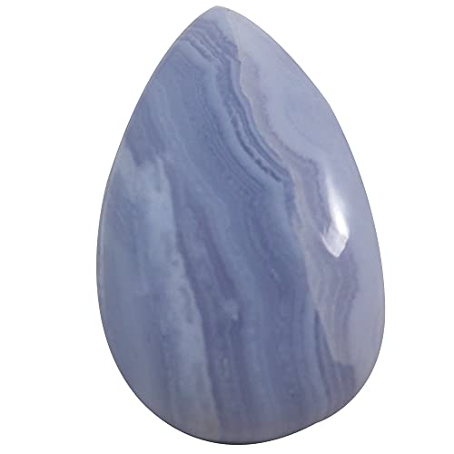 DENMOUS Blauer Achat, ausgefallener Cabochon, natürlicher loser Edelstein, 35,3 Karat, Qc66-B09C6DHY-DNM von DENMOUS