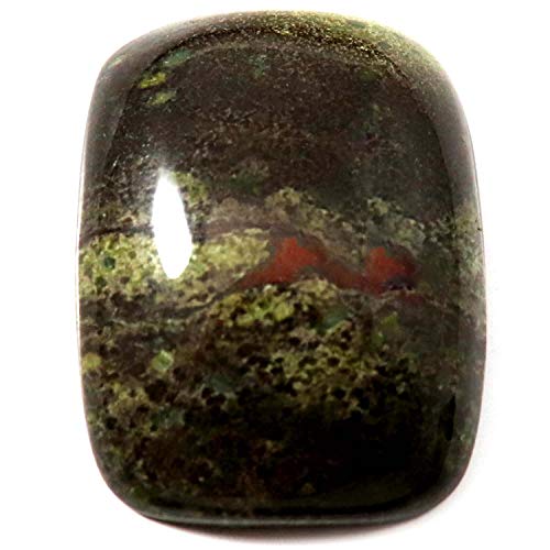DENMOUS Drachenblutjaspis, natürlicher Edelstein, achteckig, loser Cabochon, 53,55 Karat, Hv90-B07TTMJG-DNM von DENMOUS