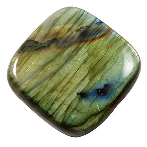 DENMOUS Labradorit Kissen Cabochon natürlicher loser Edelstein 123,75 Karat Sa73-B09HMRHQDN von DENMOUS