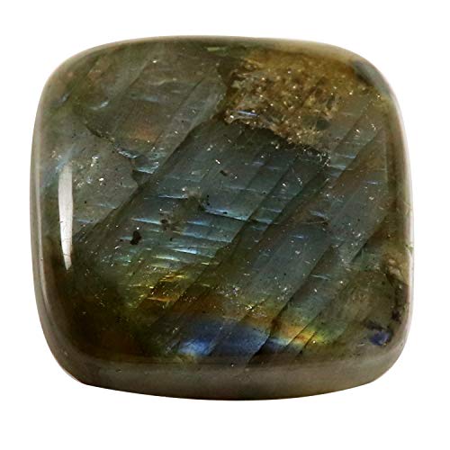 DENMOUS Labradorit Kissen Cabochon natürlicher loser Edelstein 45,5 Karat Of09-B08TWTWX-DNM von DENMOUS