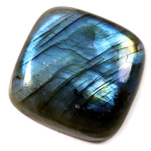 DENMOUS Labradorit blau blinkender natürlicher Edelstein Kissen loser Cabochon 43,6 Karat Ju74-B07XP4TXGG von DENMOUS