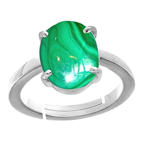 DENMOUS Manu Gems Ring für Damen und Herren, unbeheizt, unbehandelt, 4,25 Ratti, 3,75 Karat, natürlicher Malachit, für Damen und Herren DENMOUS Manu Gems Ring für Damen und Herren, unbeheizt, unbehandelt, 4,25 Ratti, 3,75 Karat, natürlicher Malachit, für Damen und Herren von DENMOUS