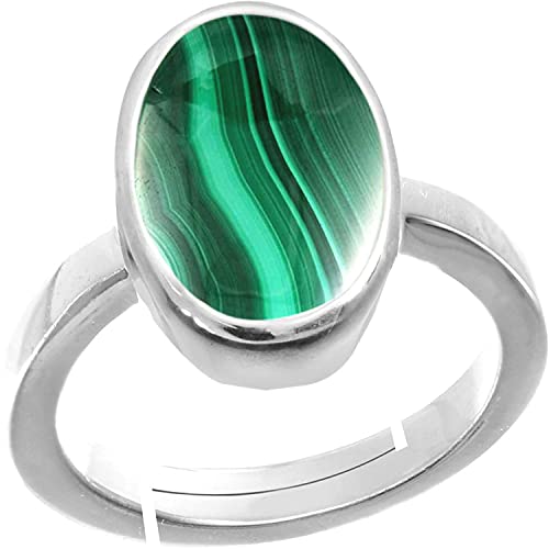 DENMOUS Ring für Damen und Herren, unbeheizt, 5,00 Ratti, 4,75 Karat, natürlicher Malachit, zertifiziert - B098X6F8DN von DENMOUS