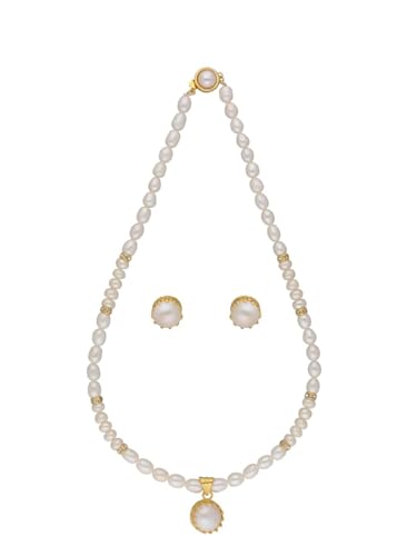 DENMOUS Vergoldetes Perlenschmuck-Set DMZ-4377, klein, Messing, Small, Messing von DENMOUS