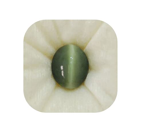 DENMOUS Zertifizierte unbeheizte unbehandelte 5,25 Ratti 4,55 Karat A+ Qualität natürliche Katzenaugen Lehsunia Ketu loser Edelstein für Damen und Herren S-B09XBMVF-DNM von DENMOUS